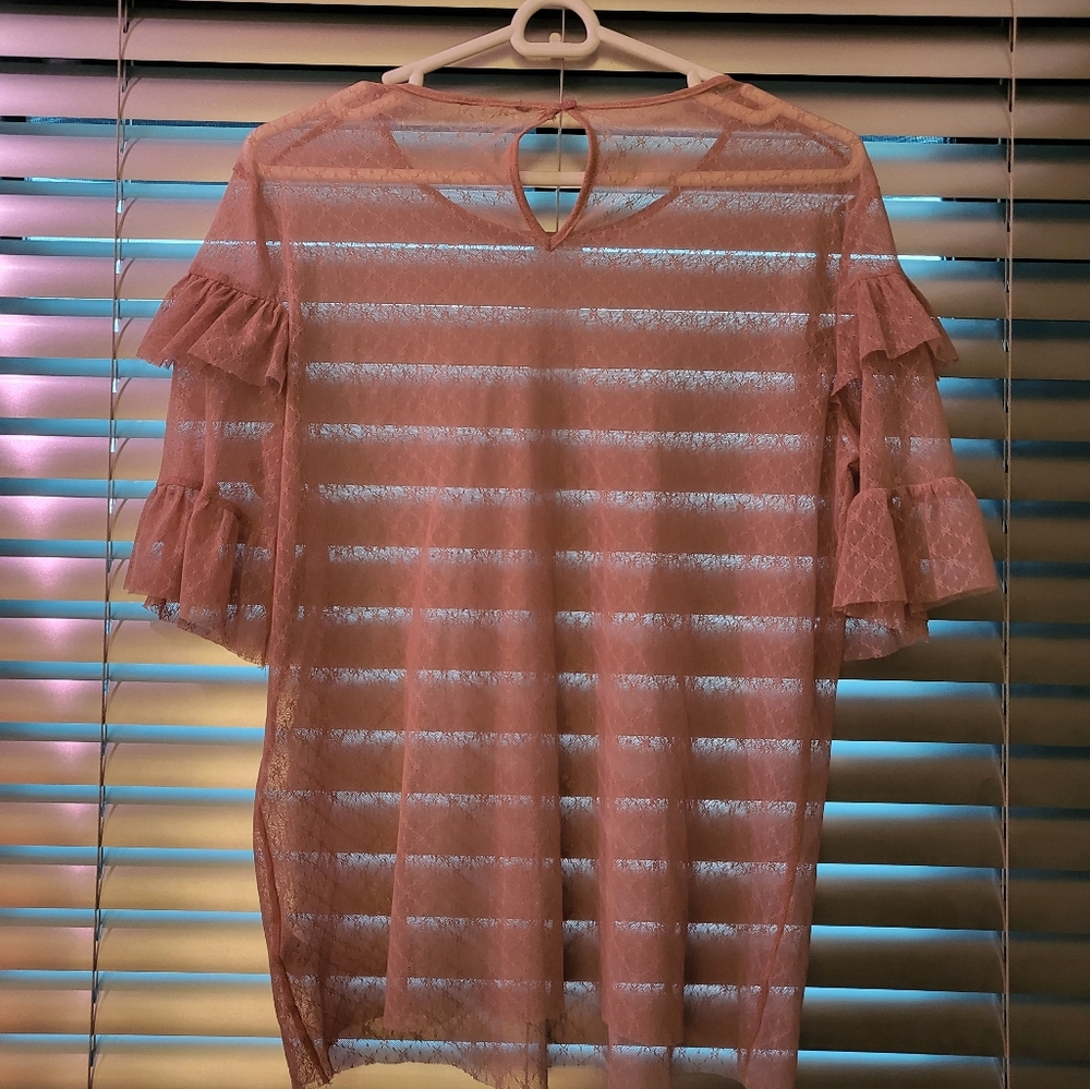 Pink Top with Ruffles